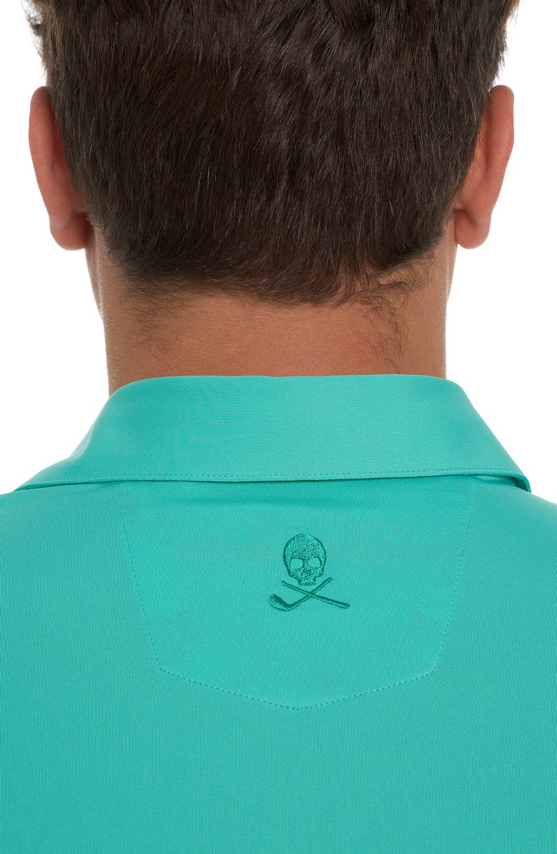 Robert Graham Axelsen Solid Short Sleeve Performance Golf Polo, Alternate, color, Jade