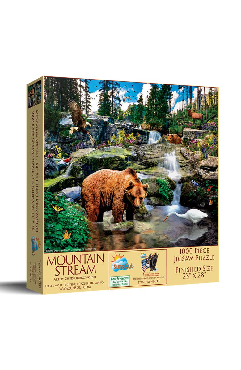 Sunsout Mountain Stream 1000 piece Jigsaw Puzzle for Adults, Main, color, Multicolor