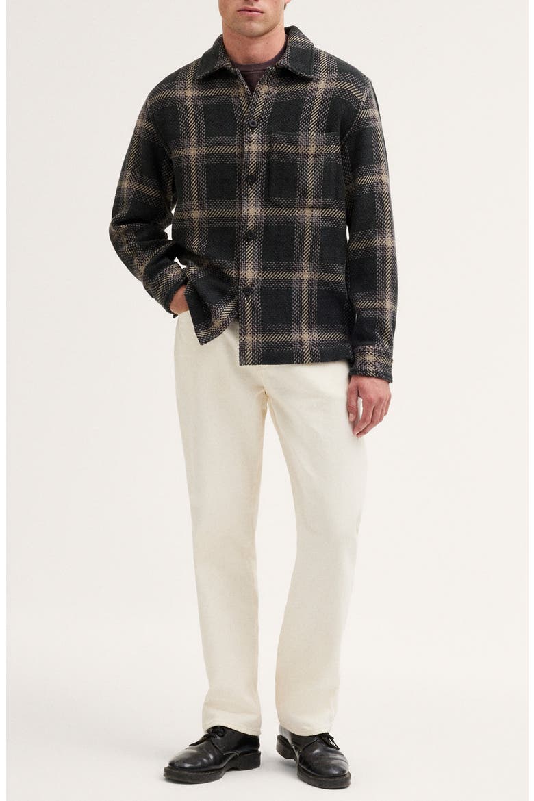 Plaid Long Sleeve Chunky Twill Shirt, Alternate, color, OBSIDIAN MOSS OMBRE PLAID