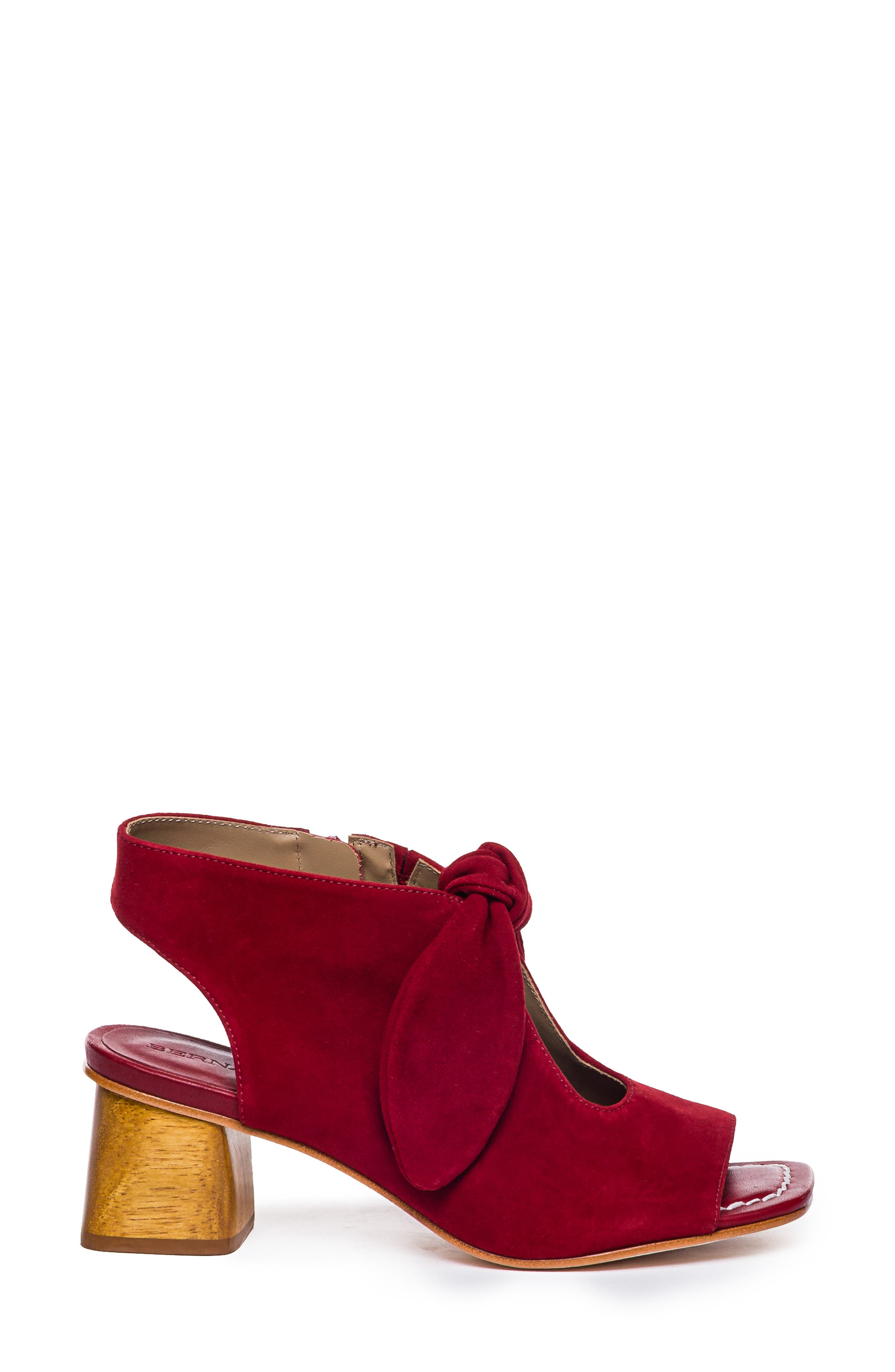 Lizzie Sandal, Alternate, color, DARK RED
