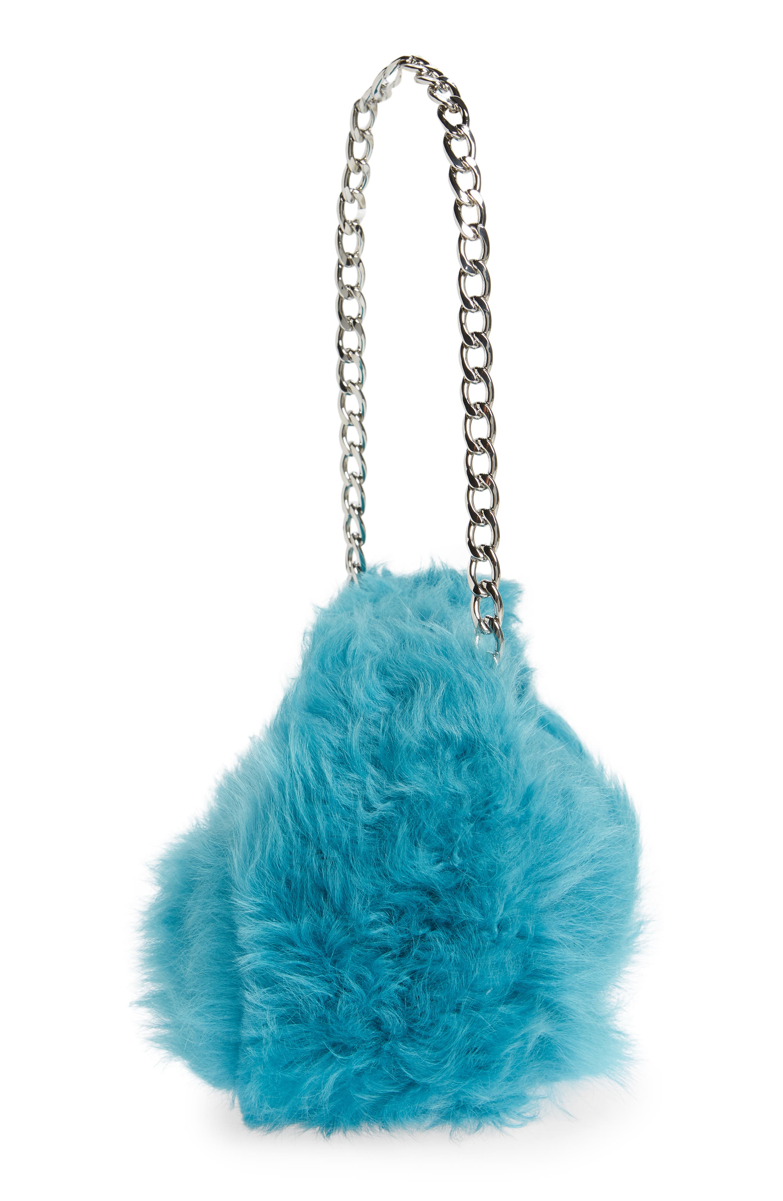 By Far Baby Cush Genuine Toscana Shearling Top Handle Bag, Alternate, color, 