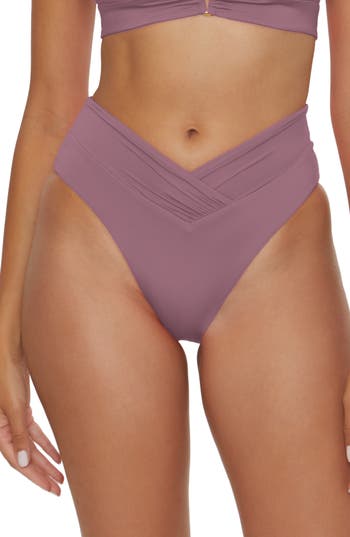 Becca Color Code High Waist Bikini Bottoms In Purple