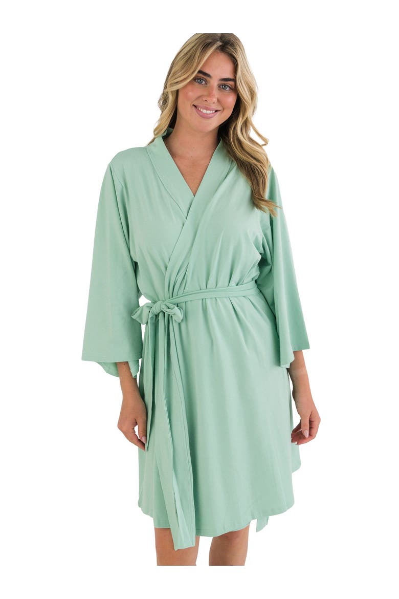 Modal Blend Women's Maternity Robe, Main, color, Sage