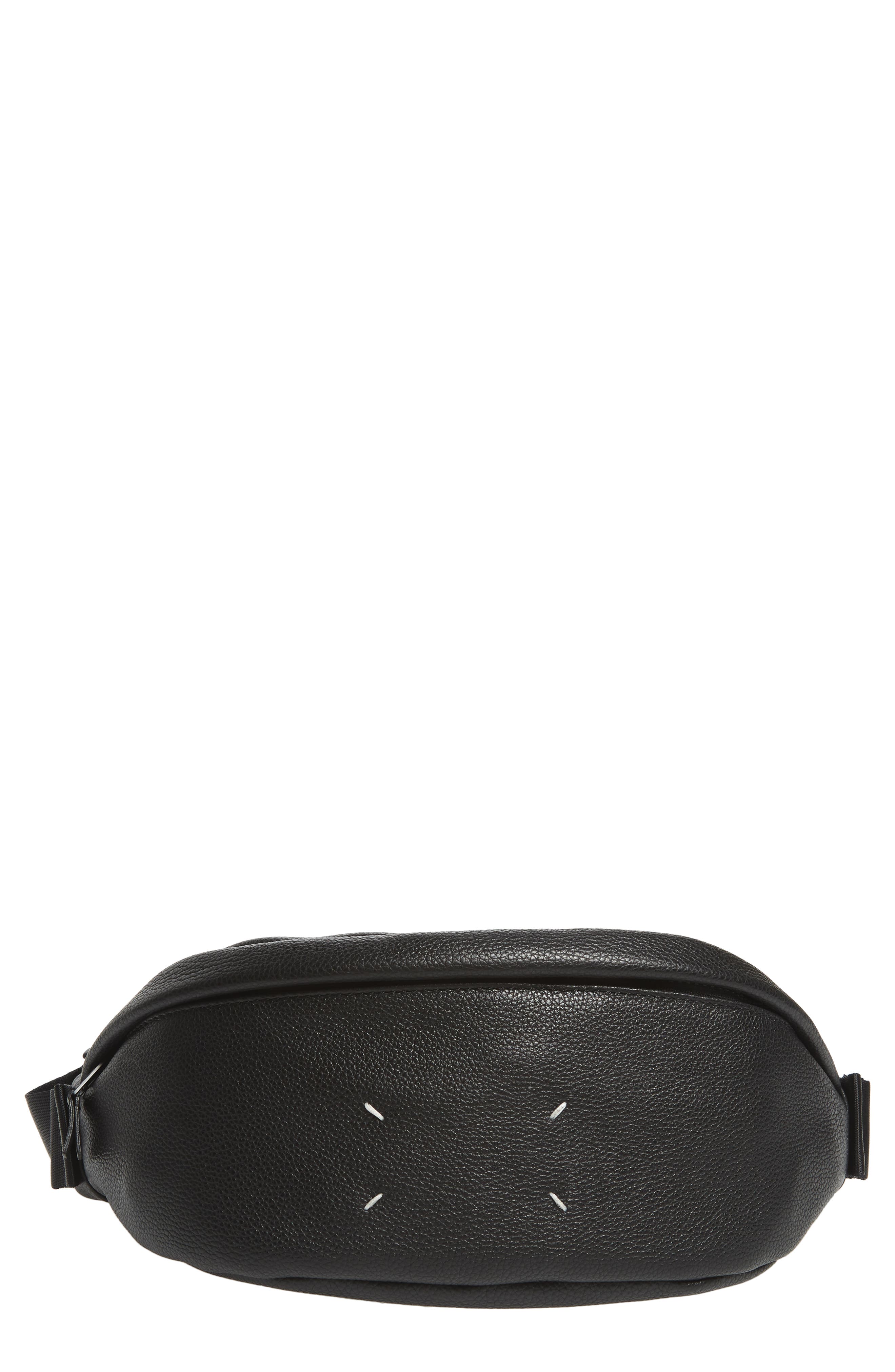 Maison Margiela Leather Waist Pack, Main, color, 