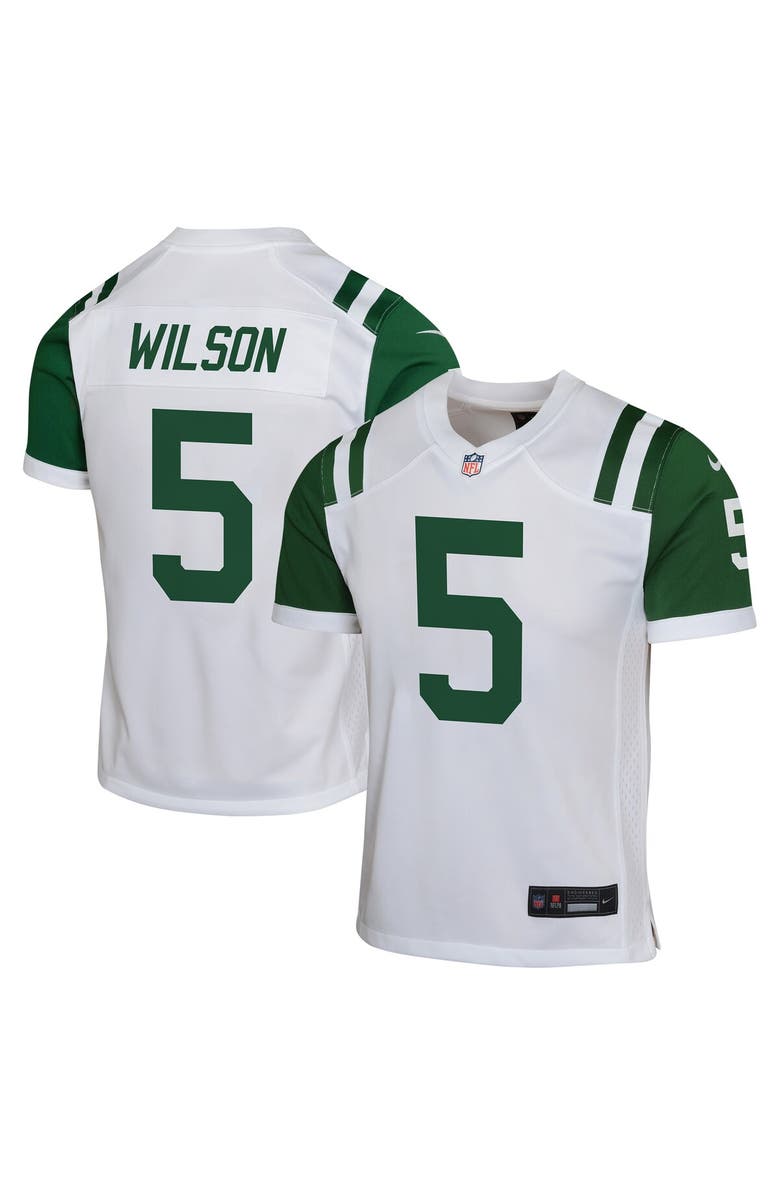 Nike Youth Nike Garrett Wilson White New York Jets Classic Alternate Game Jersey, Main, color, White