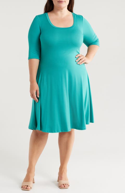 Scoop Neck Jersey Dress
