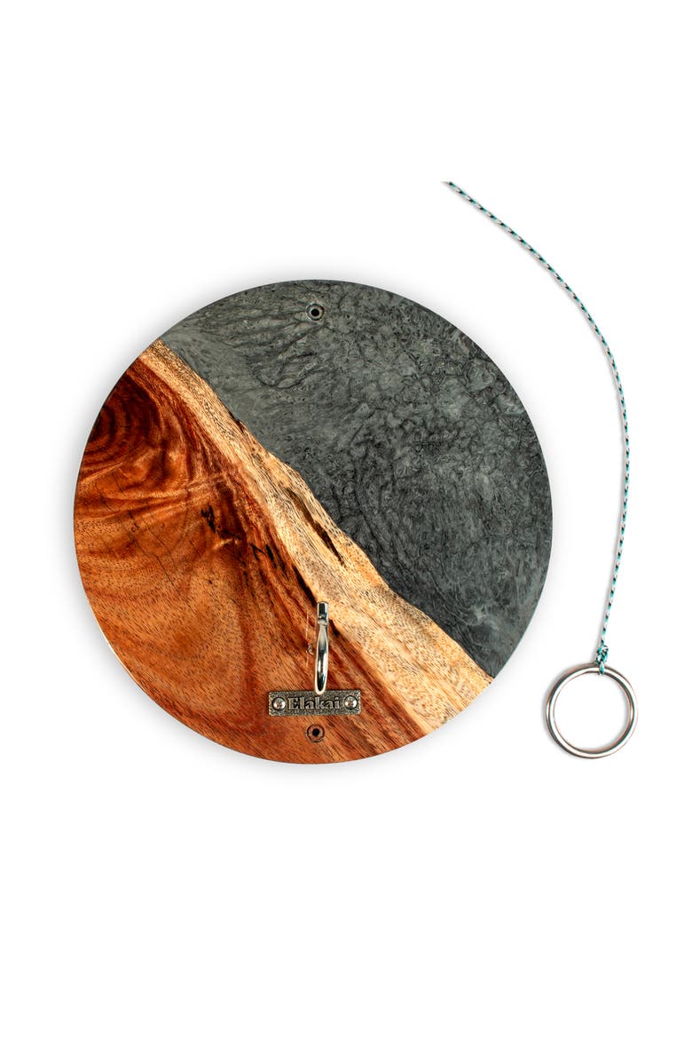 The River Epoxy Resin With Live Edge Acacia Wayfarer Art Hook Ring Game, Main, color, Slate
