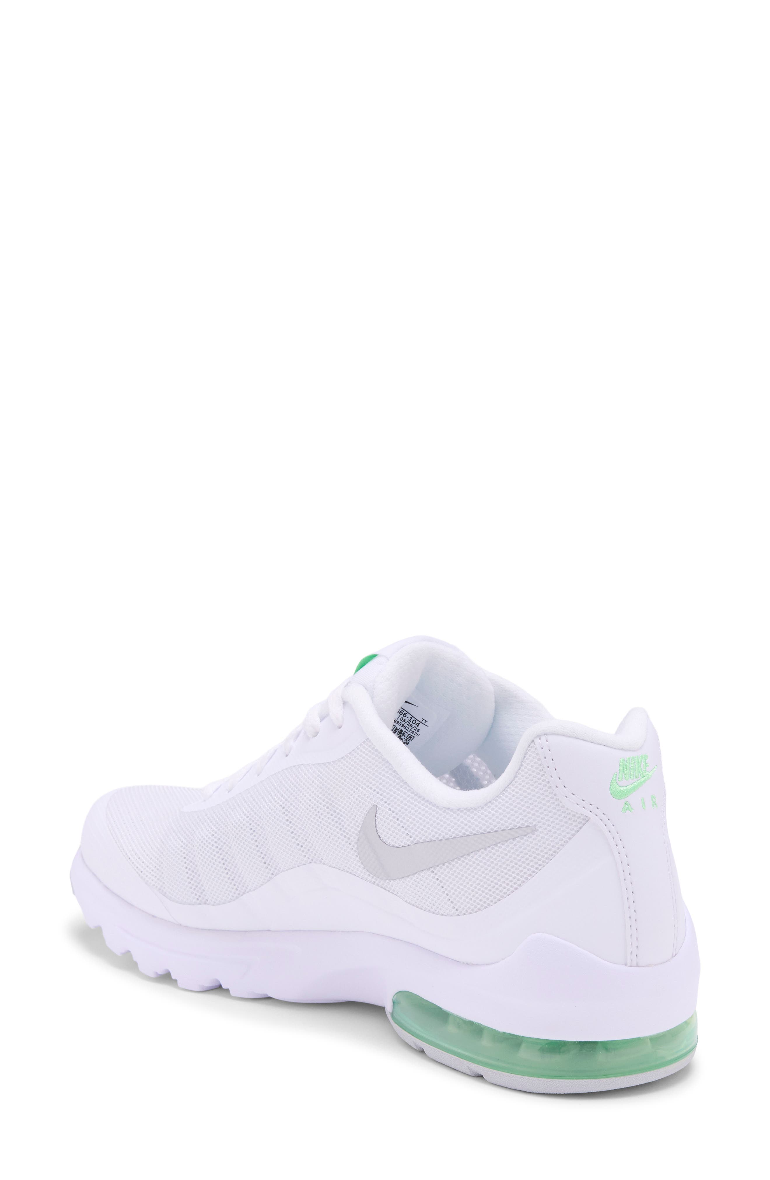 Air Max Invigor Sneaker, Alternate, color, WHITE/ SILVER/ ILLUSION GREEN