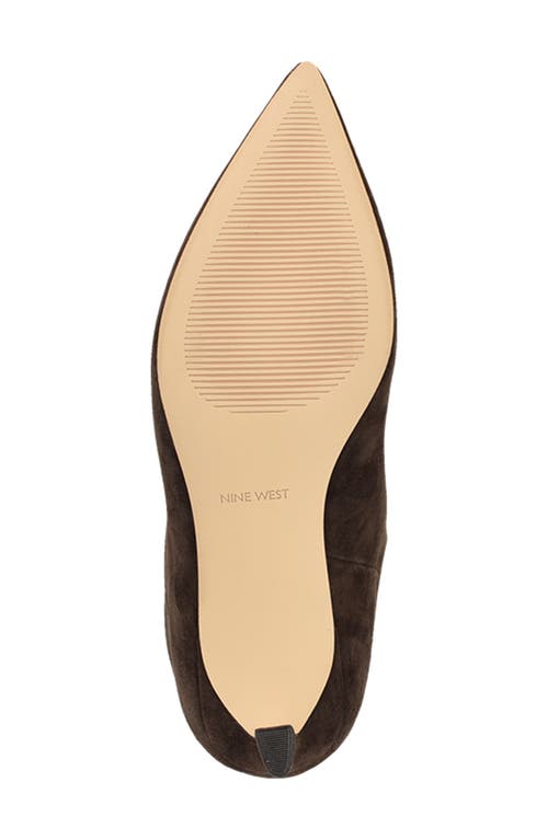 Nine West Lorthey Pointed Toe Knee High Boot In Brown
