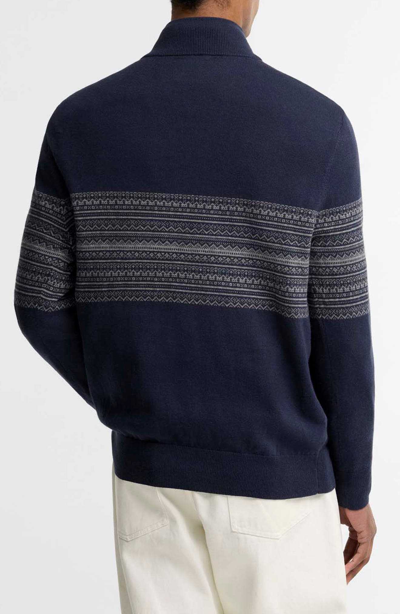 Barbour Millwood Fair Isle Half Zip Sweater (Men) | Nordstrom