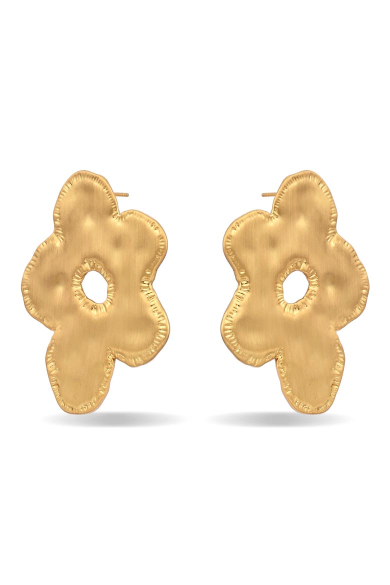 Cora Floral Statement Earrings, Alternate, color, GOLD