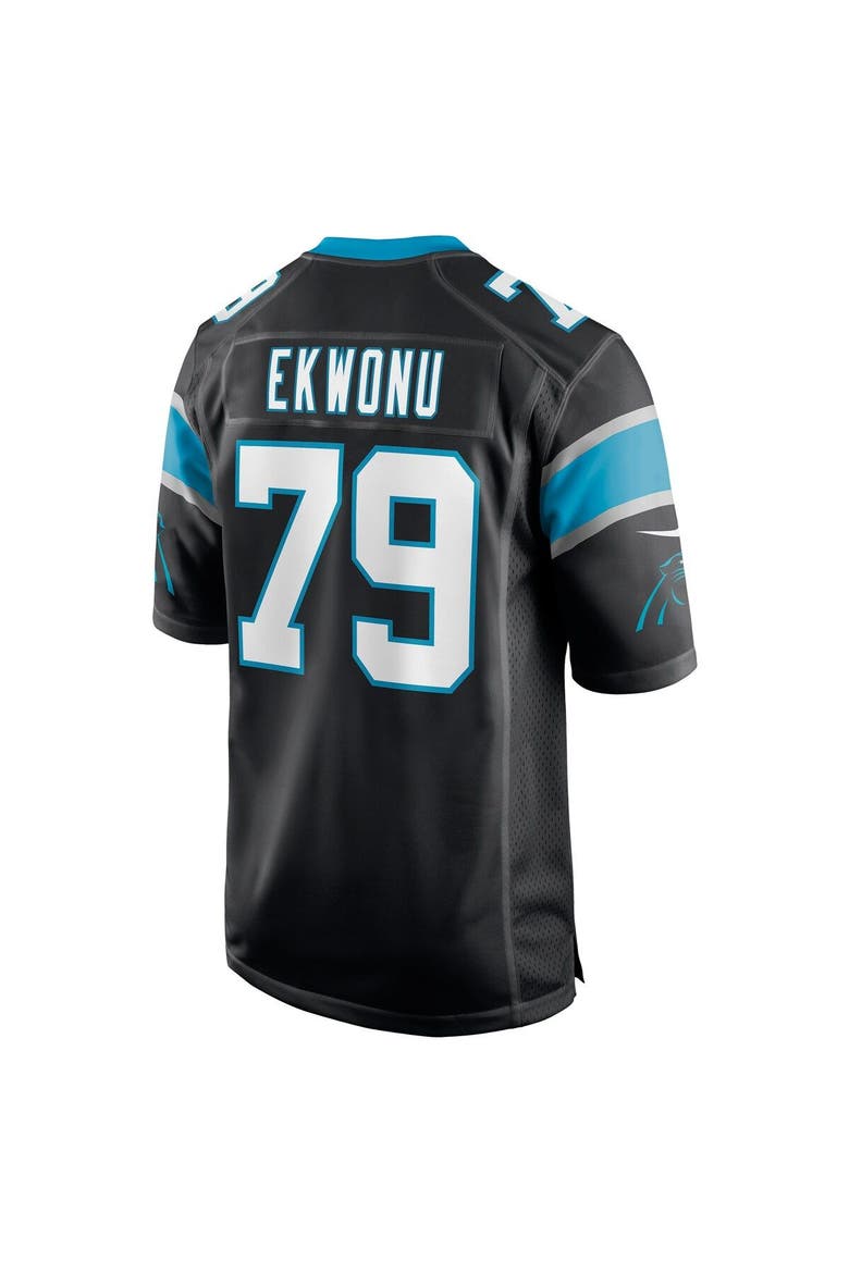Men's Nike Ikem Ekwonu Black Carolina Panthers Player Game Jersey, Alternate, color, Black