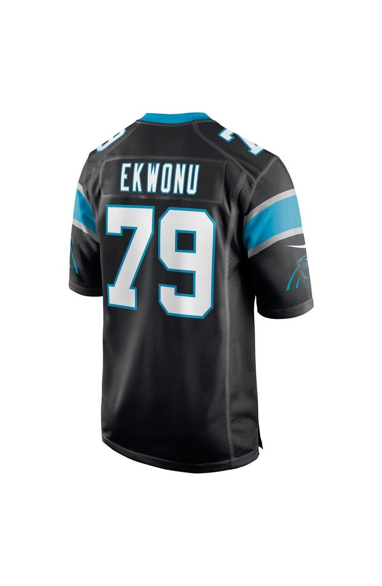 Nike Men's Nike Ikem Ekwonu Black Carolina Panthers Player Game Jersey, Alternate, color,