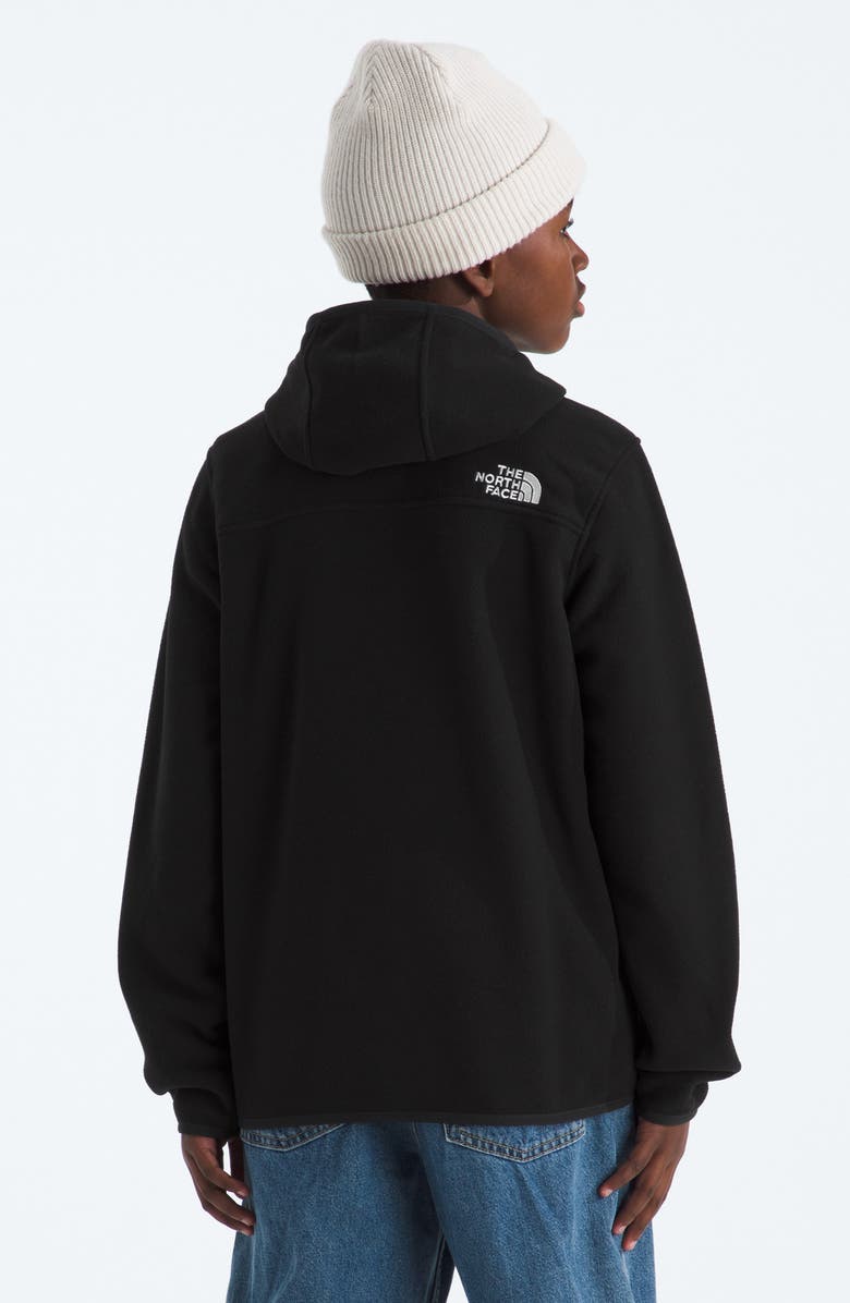 The North Face Kids' Glacier Polar Fleece Zip-Up Hoodie, Alternate, color, Tnf Black