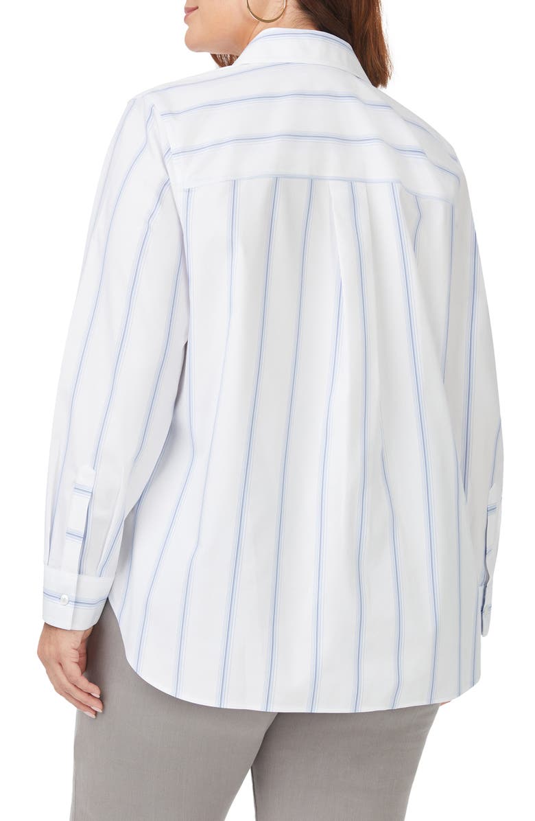 Foxcroft Stripe Boyfriend Button-Up Shirt, Alternate, color, 
