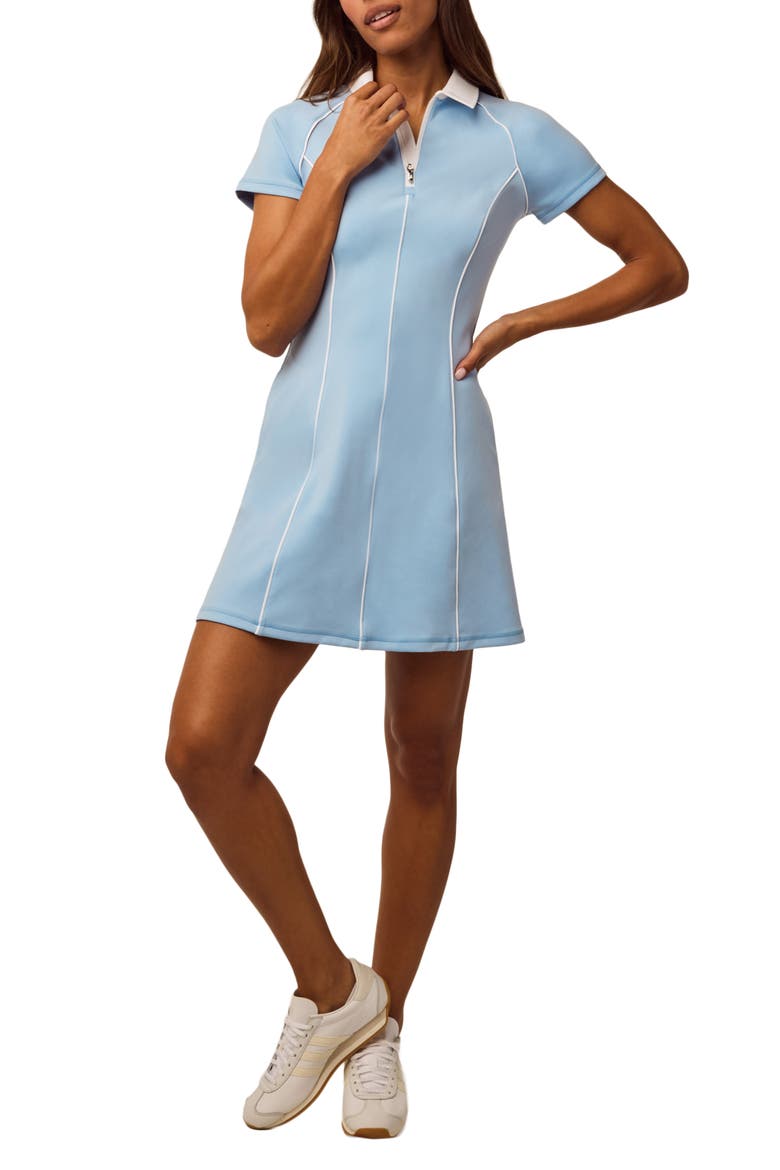 Soleil Polo Dress, Main, color, WOLF BLUE