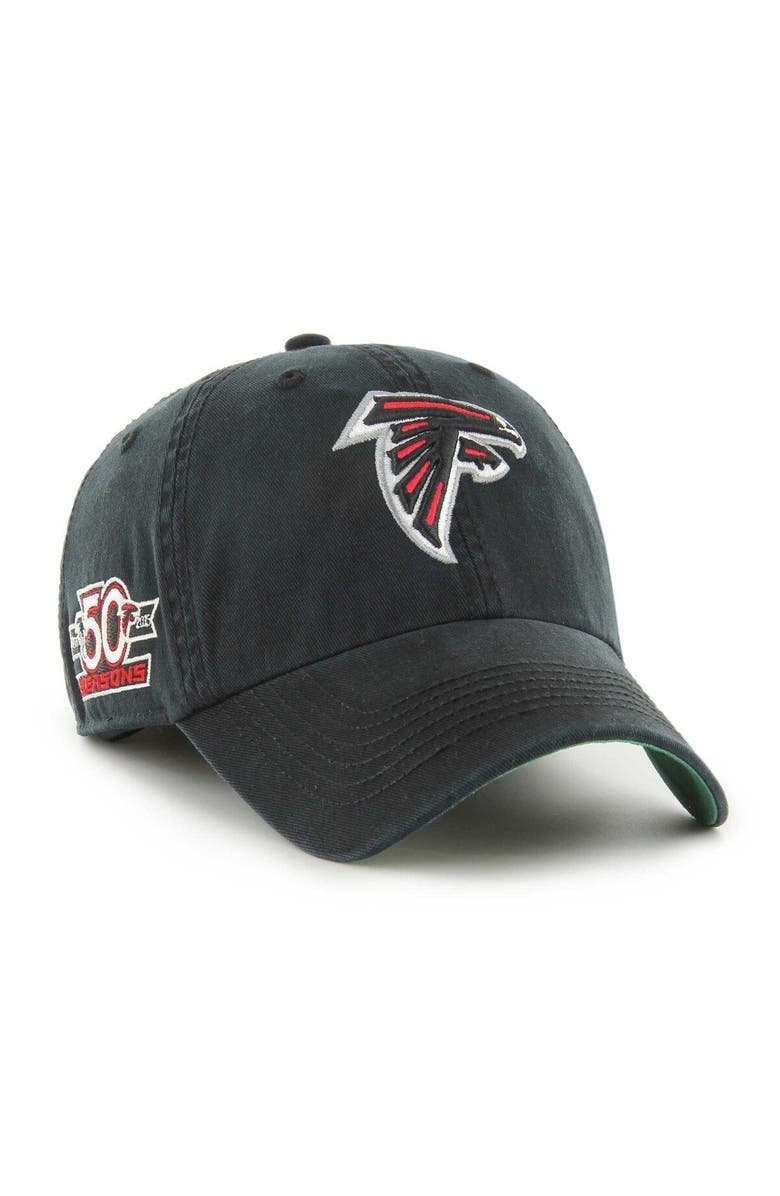 '47 Men's '47 Black Atlanta Falcons Sure Shot Franchise Fitted Hat, Main, color, Black