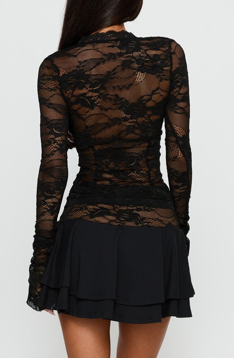 Princess Polly Kecia Lace Long Sleeve Top, Alternate, color, 