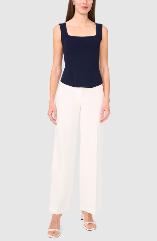 Halogenr Halogen(r) Square Neck Corset Sweater Tank In Classic Navy
