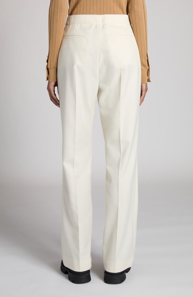 Moncler Twill Straight Leg Pants, Alternate, color, Antique White