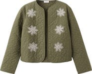 MANGO TEEN Embroidered Quilted Jacket