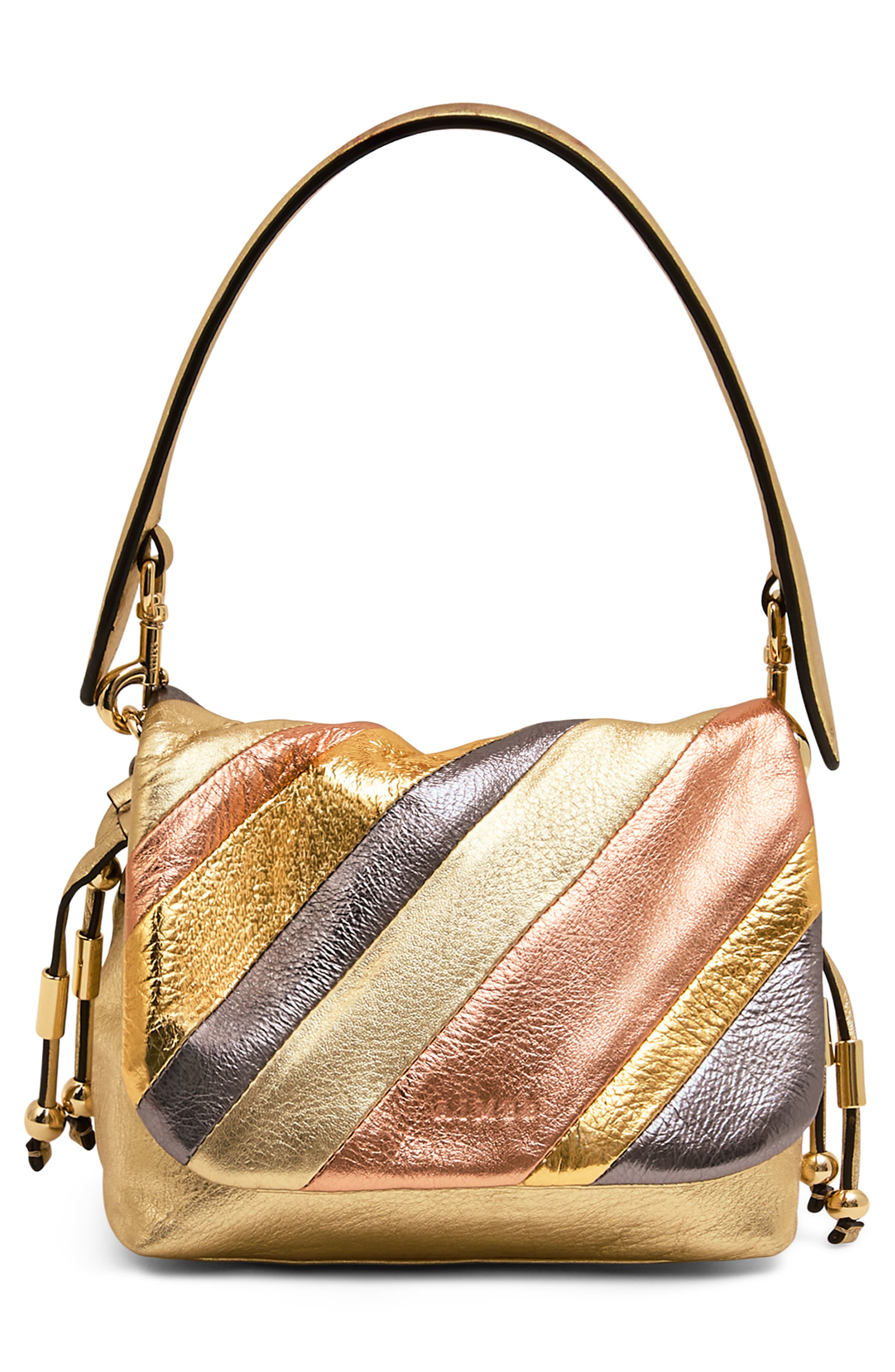 Small Lennon Convertible Crossbody Bag, Alternate, color, METALLIC STRIPE