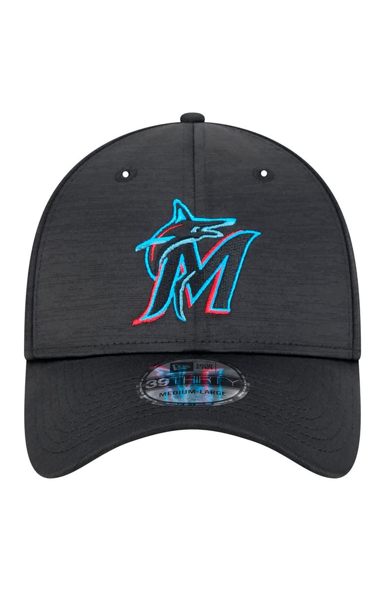 New Era Men's New Era Black Miami Marlins Tech 39THIRTY Flex Hat, Alternate, color, Black