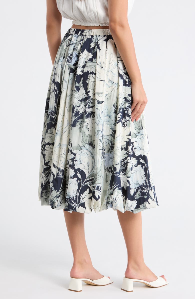 Adrianna Papell Printed Bubble Hem Skirt, Alternate, color, Soft Cloud Vintage Floral