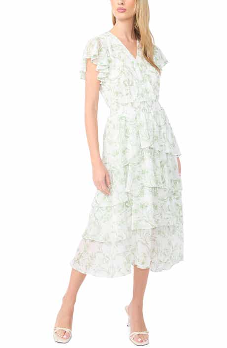 Print Ruffle Maxi Dress