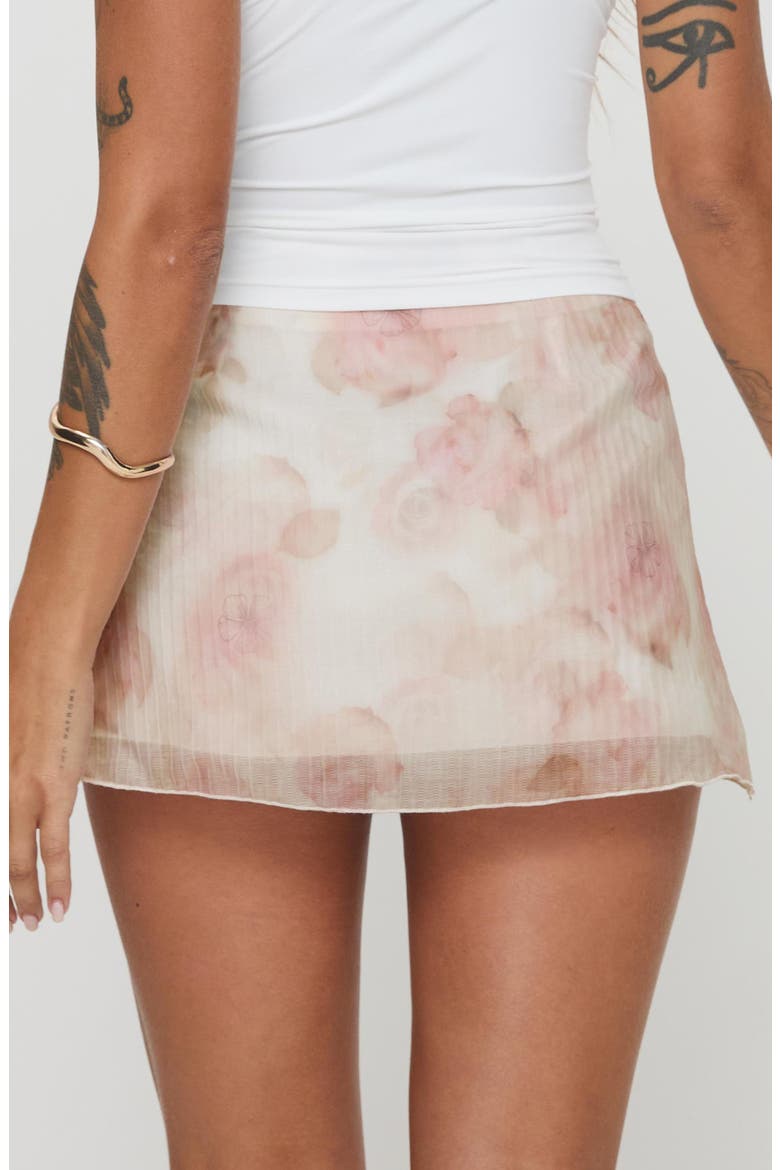Bernarli Floral Miniskirt, Alternate, color, PINK