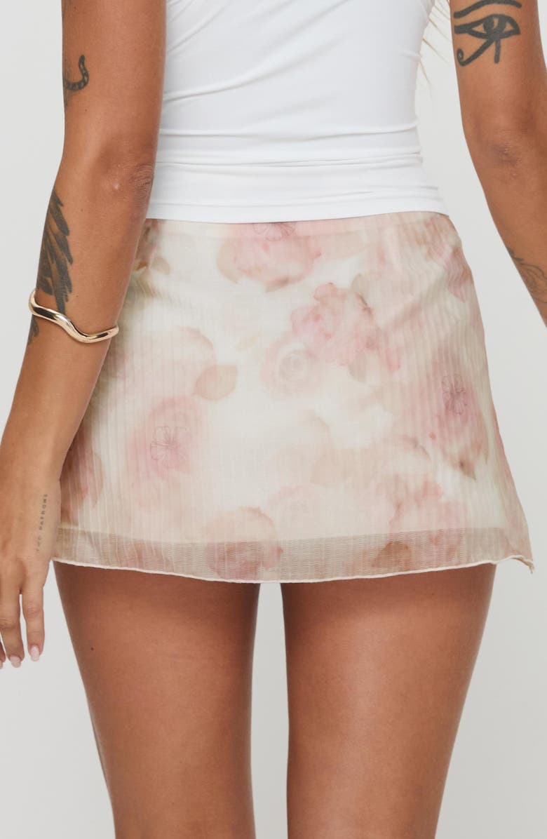 Princess Polly Bernarli Floral Miniskirt, Alternate, color, Pink