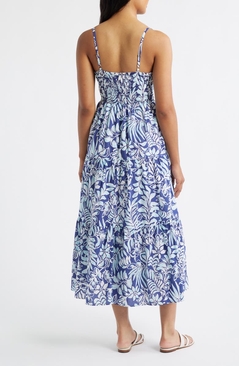 Lilly Pulitzer<sup>®</sup> Zanna Cotton Midi Sundress, Alternate, color, Sapphire Pool Summer