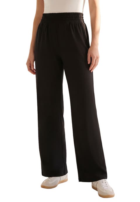 Plus Size Side Pocket Wide Leg Pull On Pant