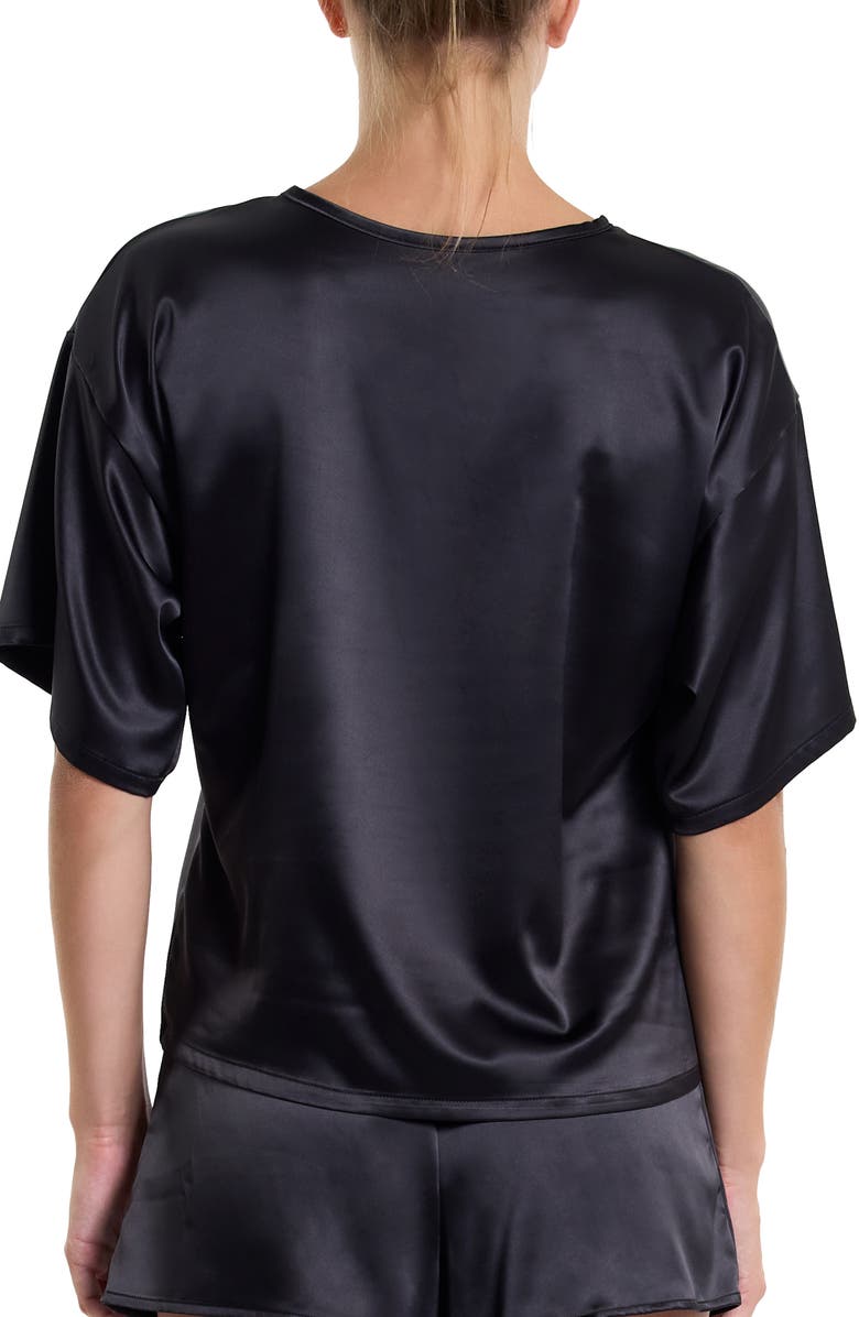Hanky Panky Satin Sleep Top, Alternate, color, Black
