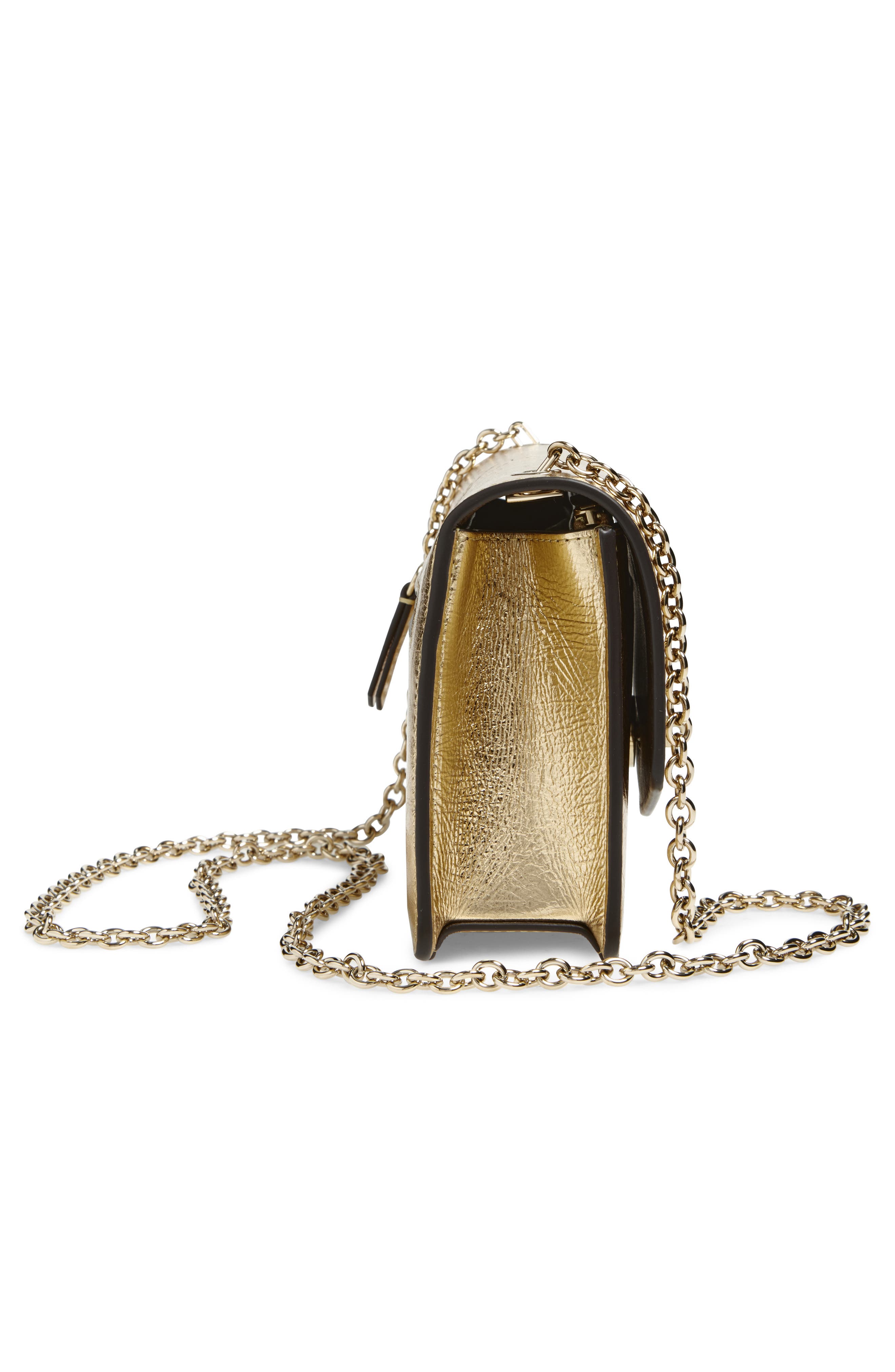 Mulberry Small Darley Crinkled Leather Crossbody Bag, Alternate, color, Somerset Gold