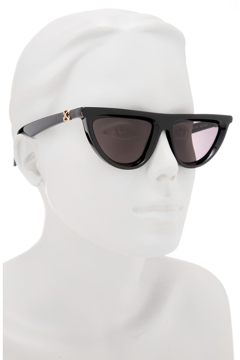 Jasper 53mm Cat Eye Sunglasses, Alternate, color, BLACK DARK GREY