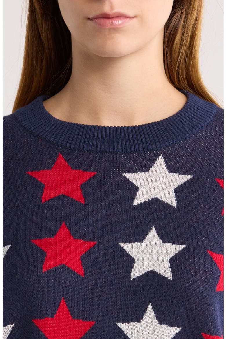 Callie Cotton Blend Sweater, Alternate, color, AMERICANA