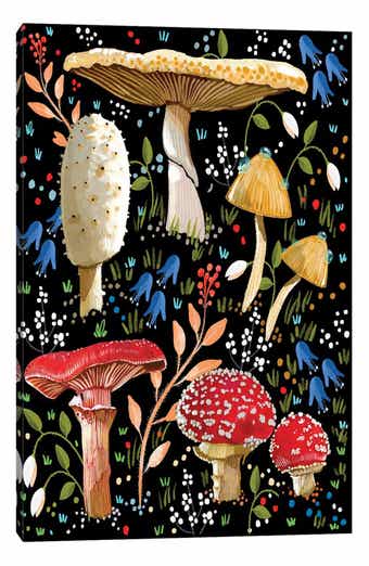 iCanvas Mushroom Love by Thomas Little Canvas Wall Art