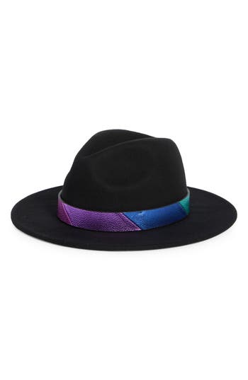Kurt Geiger London Eagle Wool Fedora In Multi