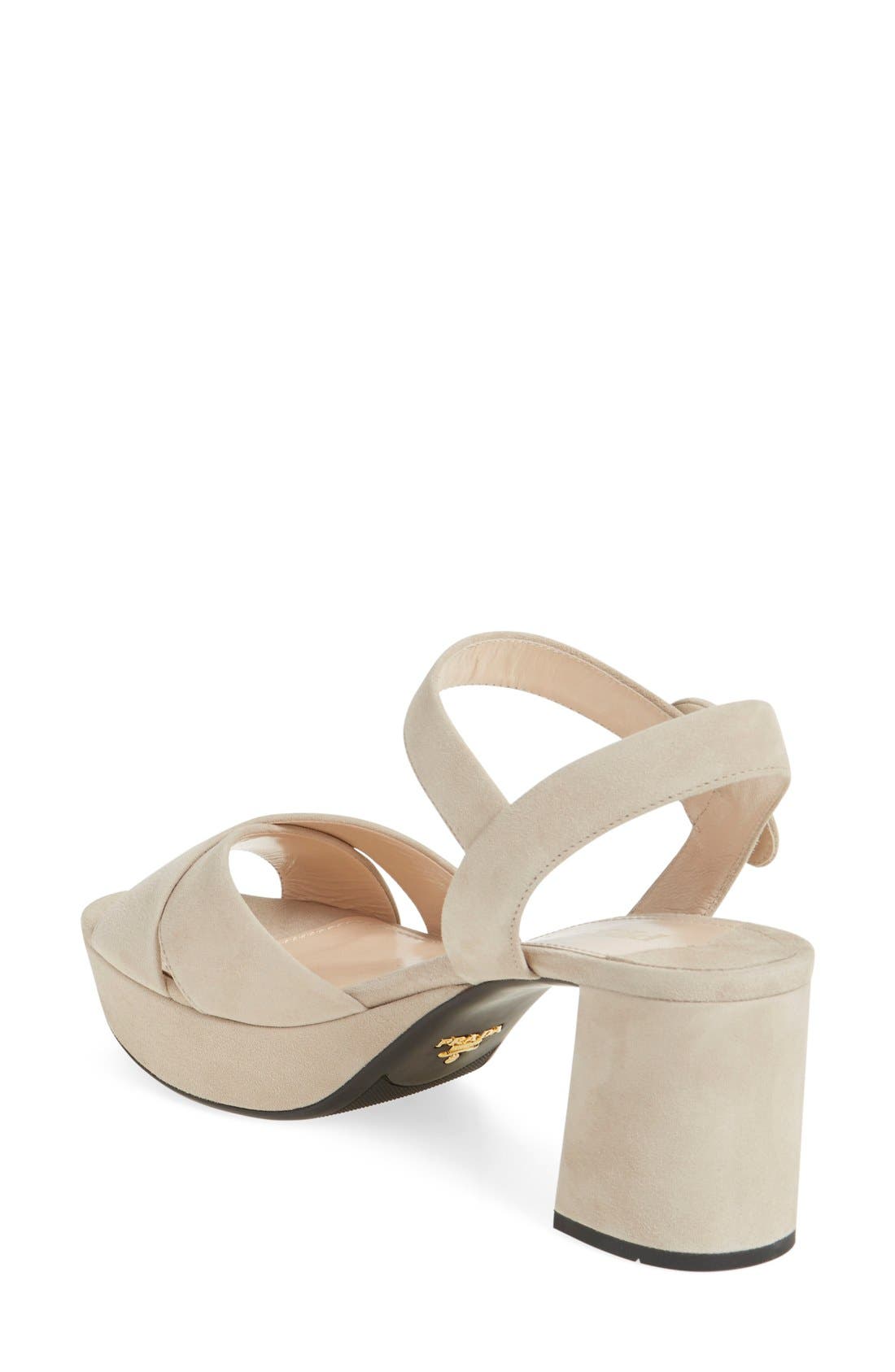 Prada Platform Sandal, Alternate, color, 