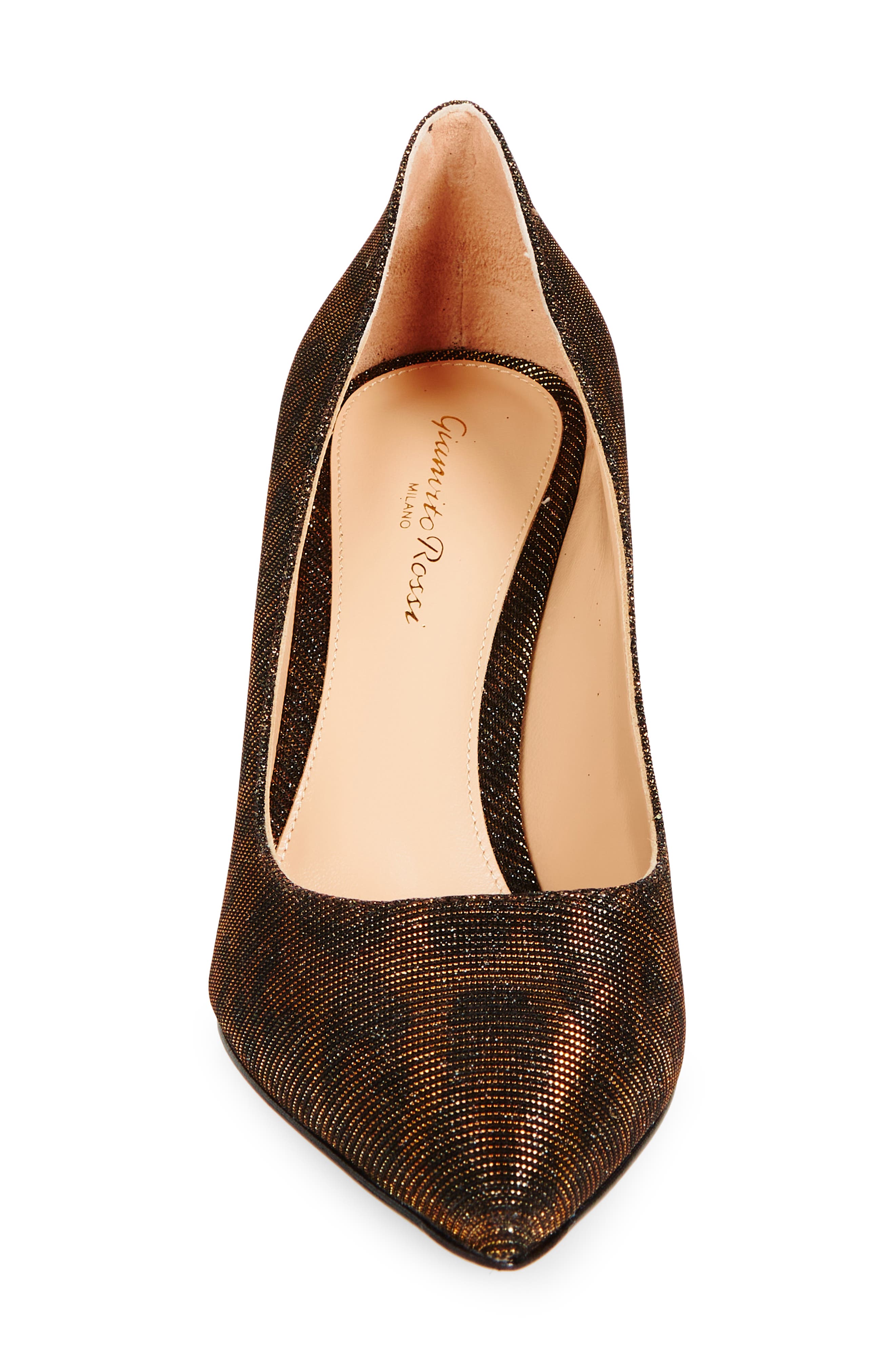 Gianvito Rossi Exopard Leopard Crystal Embellished Pointed Toe Pump, Alternate, color, Leopard Print
