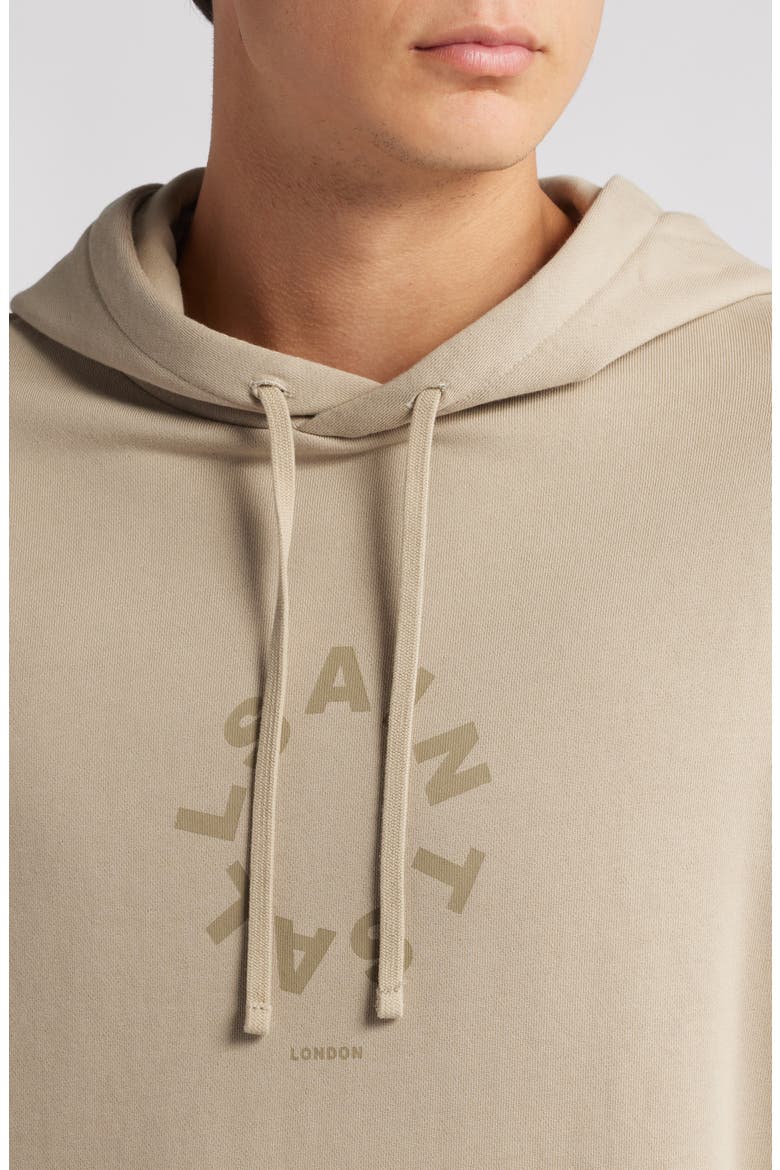 Tierra Logo Cotton French Terry Graphic Hoodie, Alternate, color, MOORLAND BROWN