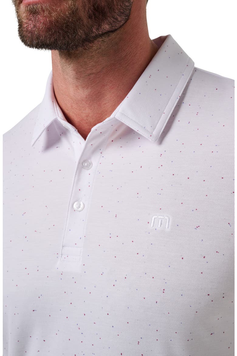 Special Trip Ditsy Cotton Blend Polo, Alternate, color, WHITE