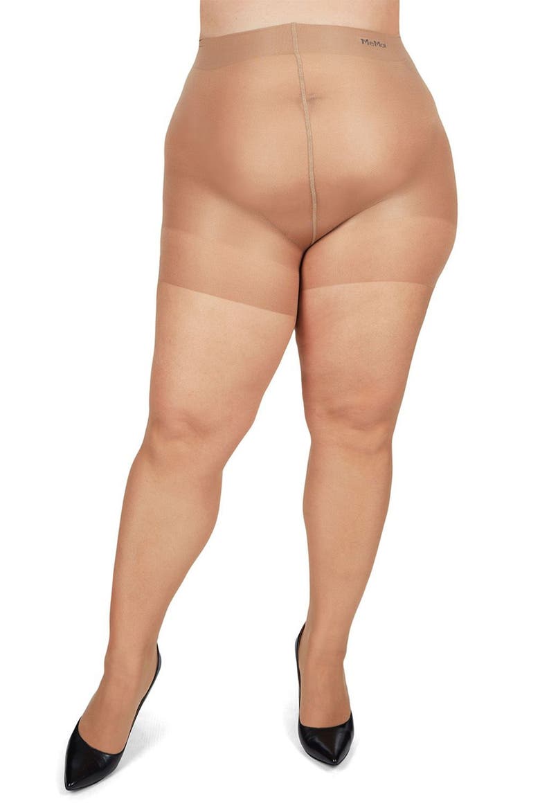2-Pack Curvy Silky Sheer Tights, Alternate, color, HONEY
