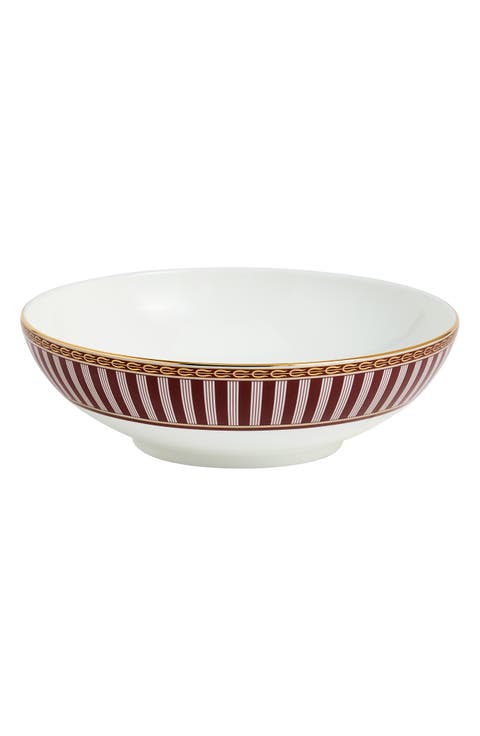 Red Splendor 22K Gold Accent Bone China Cereal Bowl