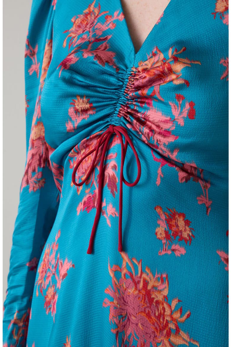 Celeste Floral Print Long Sleeve Midi Dress, Alternate, color, BLUE MULTI