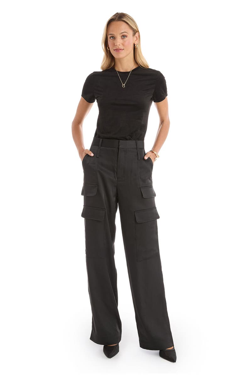 The Noli Shop Amaya Suede T-Shirt, Alternate, color,