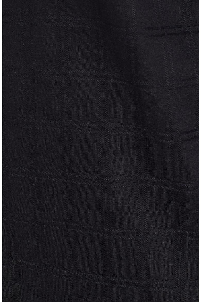 Costa Capri Classic Fit Short Sleeve Linen Blend Button-Up Shirt, Alternate, color, BLACK
