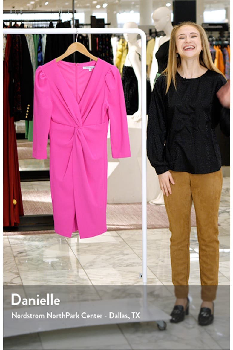 Knotted Three-Quarter Sleeve Minidress video