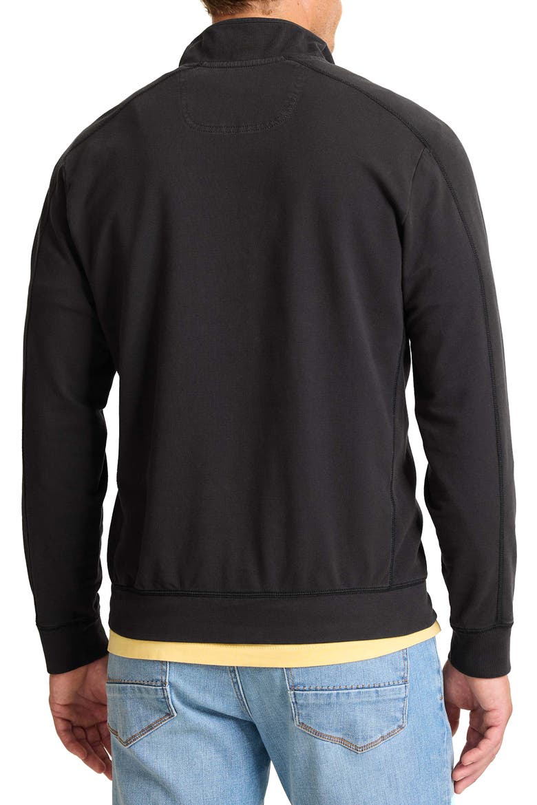 French Terry Half Zip Pullover, Alternate, color, COAL